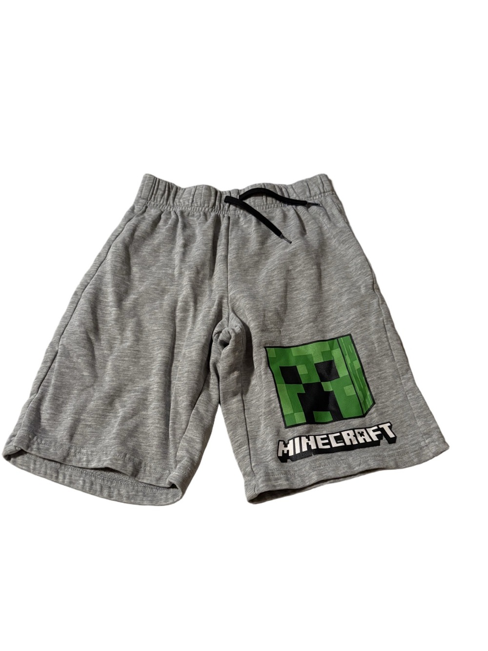 Grey Minecraft Shorts Size 7-8 Boys